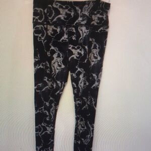 Varley Black and White Marble Leggings